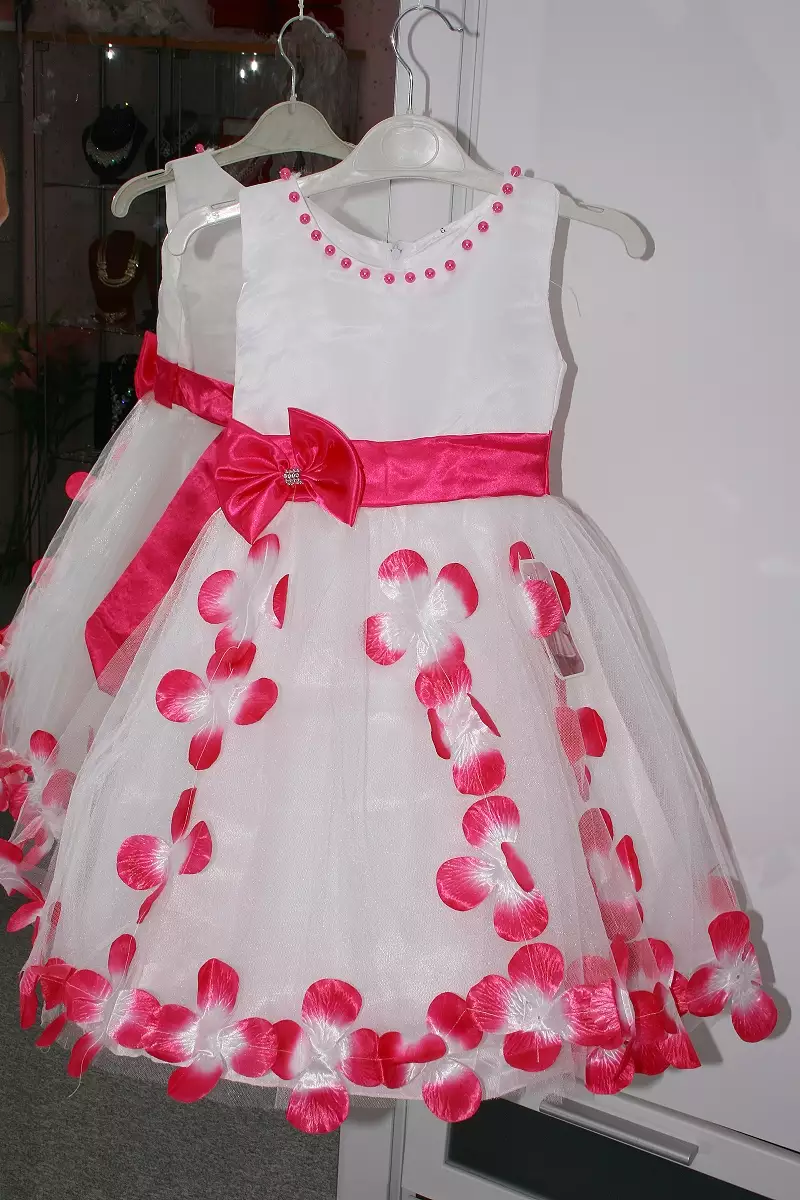 Mädchenkleid Einschulung Blumenmädchen Pink 116